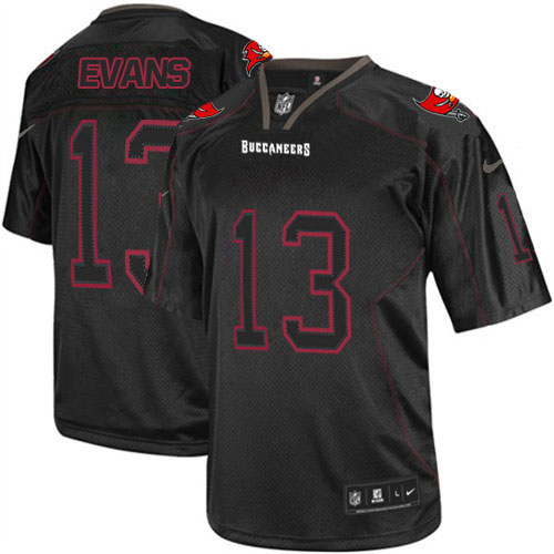 Men's Elite Mike Evans Nike Jersey Lights Out Black - #13 NFL Tampa Bay Buccaneers